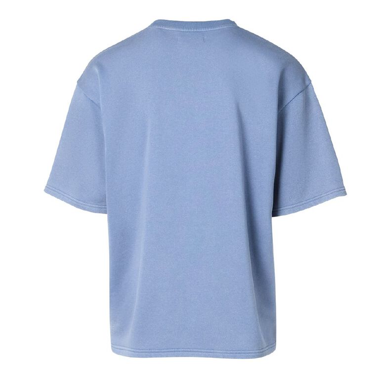 Garage Men's Plain Crew Sweat Tee, Blue Mid, hi-res