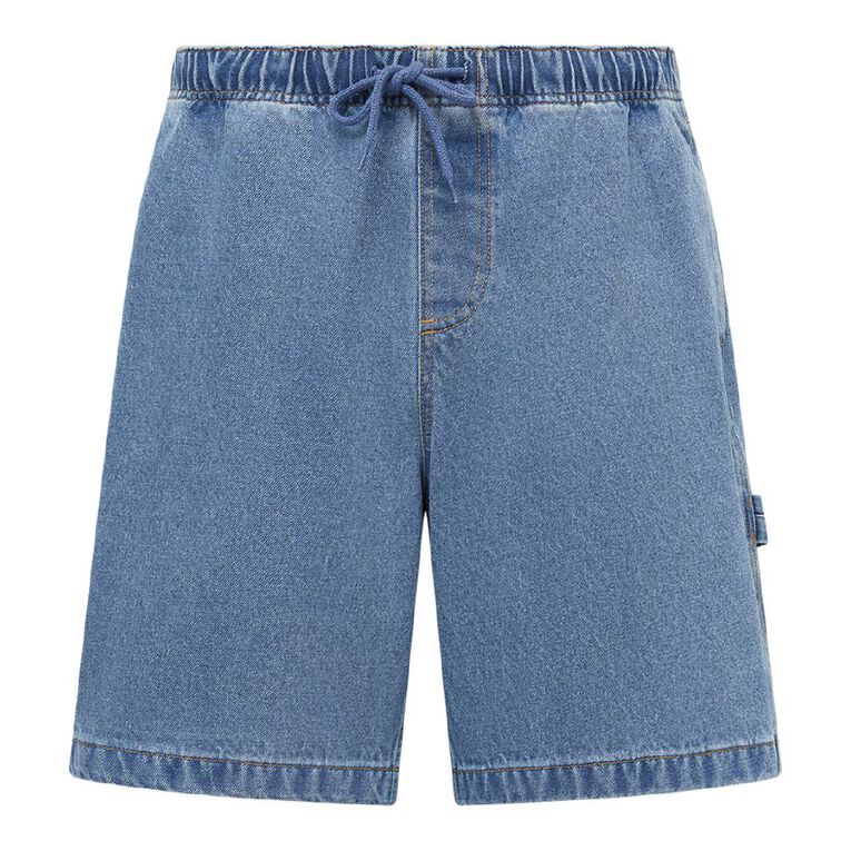 Garage Men's Carpenter Shorts, Denim Mid, hi-res