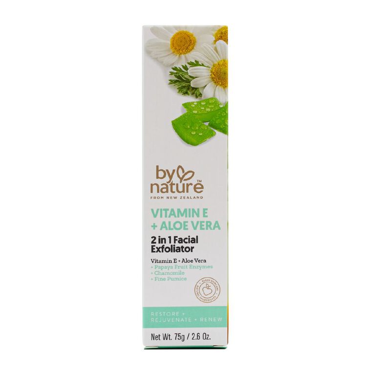 By Nature Vitamin E 2 in 1 Facial Exfoliator, , hi-res