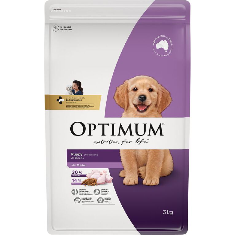 Optimum Puppy With Chicken 3kg, , hi-res