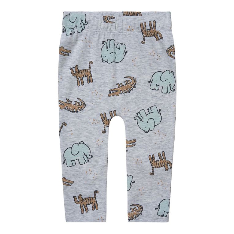 Young Original Babies' Printed Leggings 3 Pack, Grey Light, hi-res