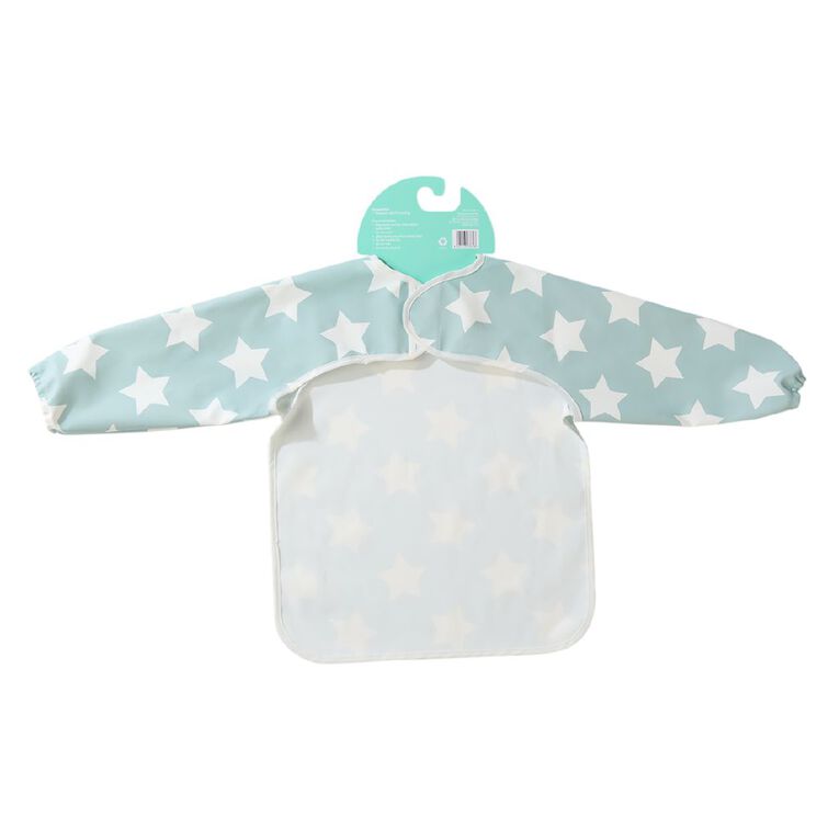 Babywise Babys' Smock Bib Blue Light One Size, Blue Light, hi-res