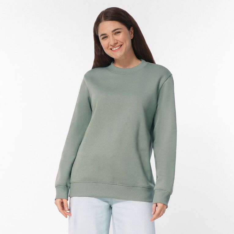 H&H Women's Classic Crew Sweatshirt, Green Light, hi-res