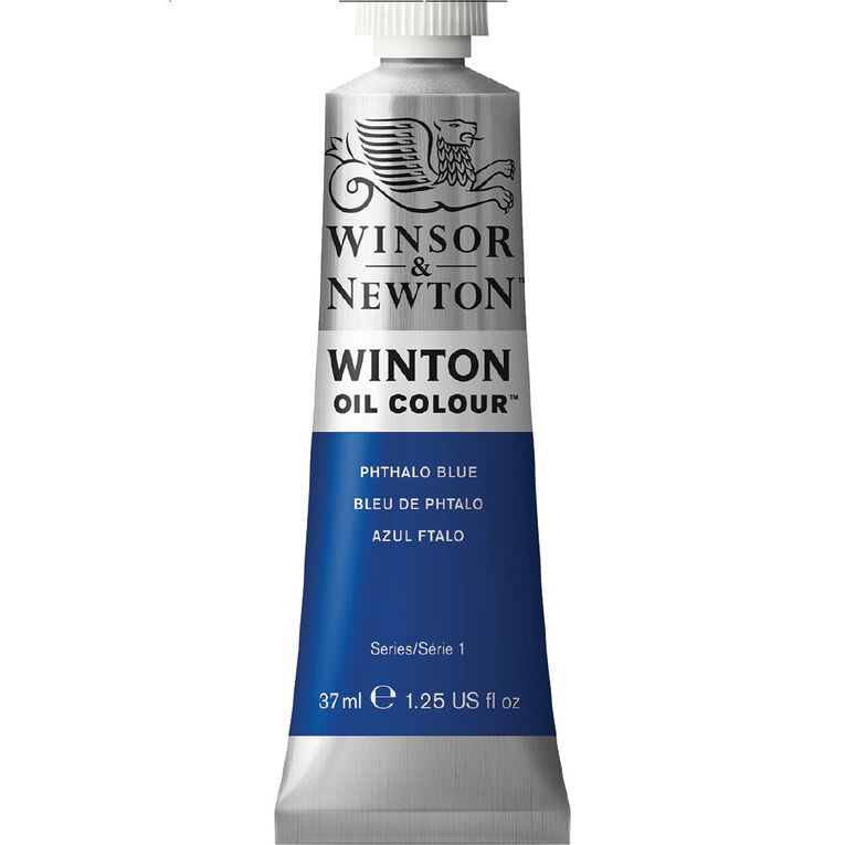 Winsor & Newton Winton Oil Paint 37ml Phthalo Blue Mid, , hi-res