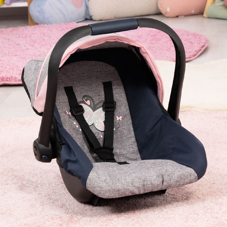 Bayer Deluxe Car Seat with Canopy Grey/Pink/Blue, , hi-res