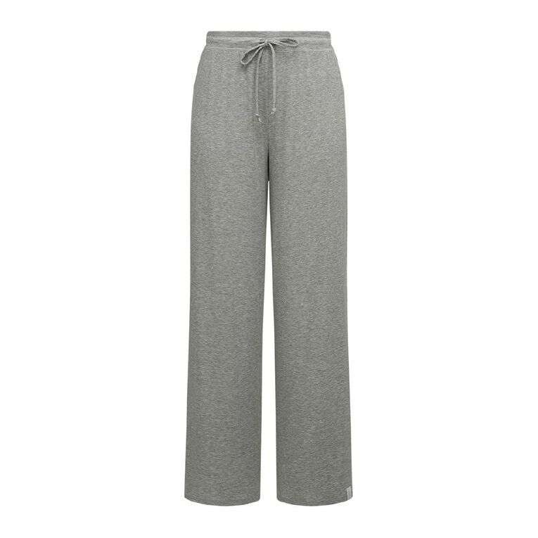 H&H Women's Lounge Ribbed Pants, Grey Marle, hi-res