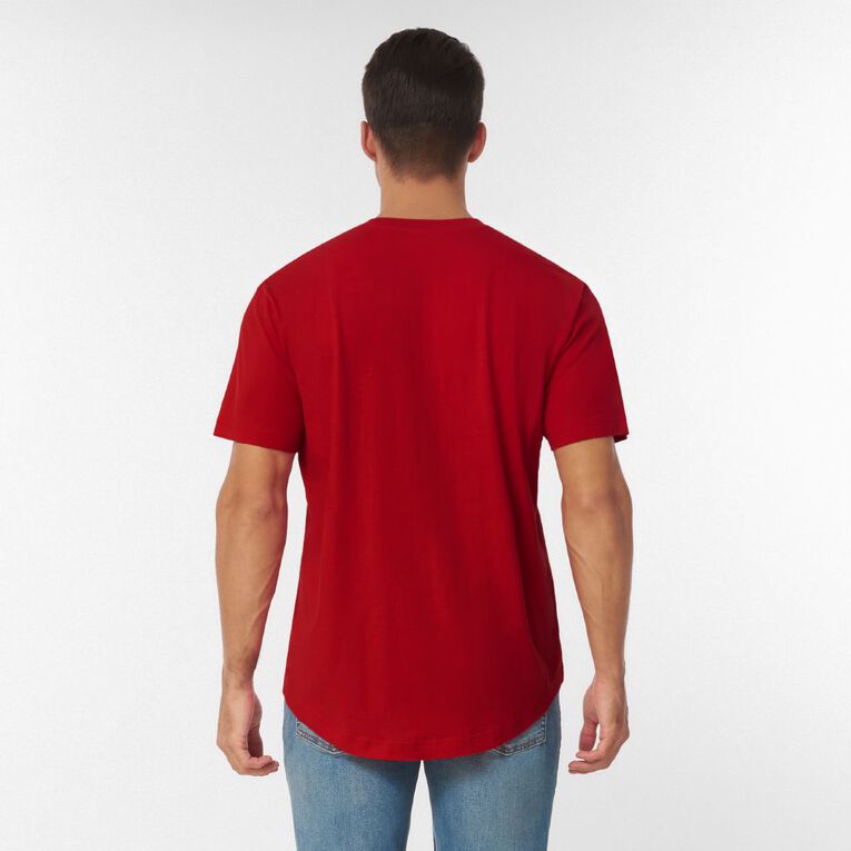 Garage Men's Longline Tee, Red Mid, hi-res