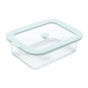 Living & Co Ribbed Rectangle Glass Food Storage Container 1L