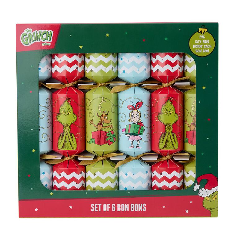 The Grinch Christmas Crackers 6 Pack, , hi-res