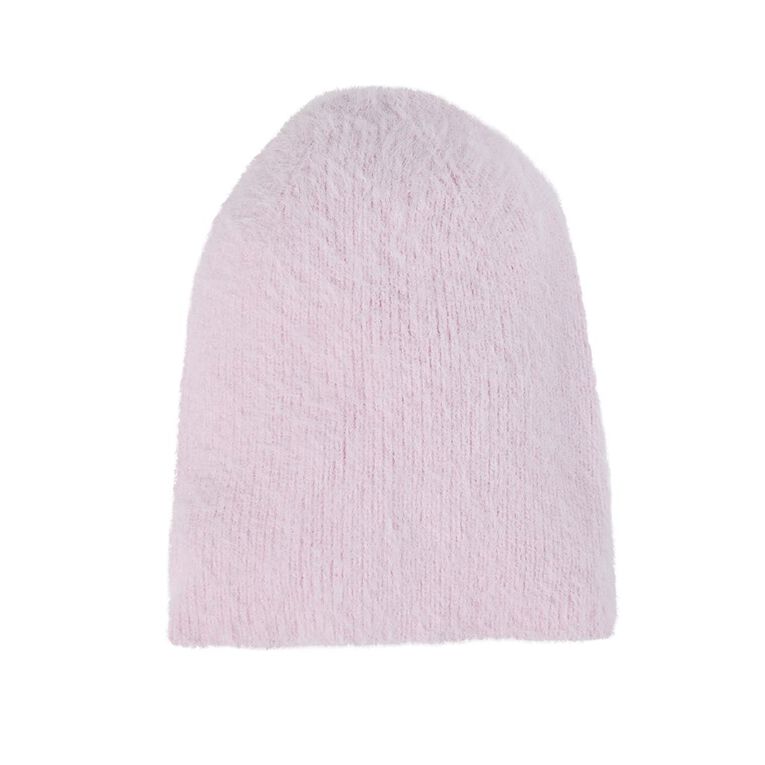 H&H Women's Fluffy Beanie, Pink Light, hi-res