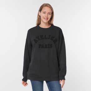 H&H Women's Long Sleeve Oversized Crew