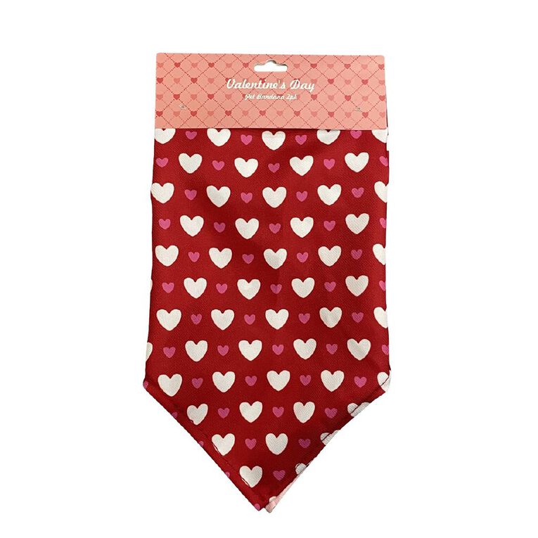 V25 Valentine's Pet Bandana 2pk, , hi-res