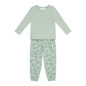 H&H Boys' Waffle and Flanelette Pyjama Set