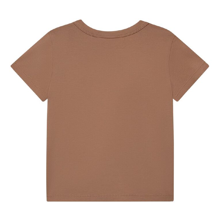 Young Original Short Sleeve Fitted Top, Brown Light, hi-res