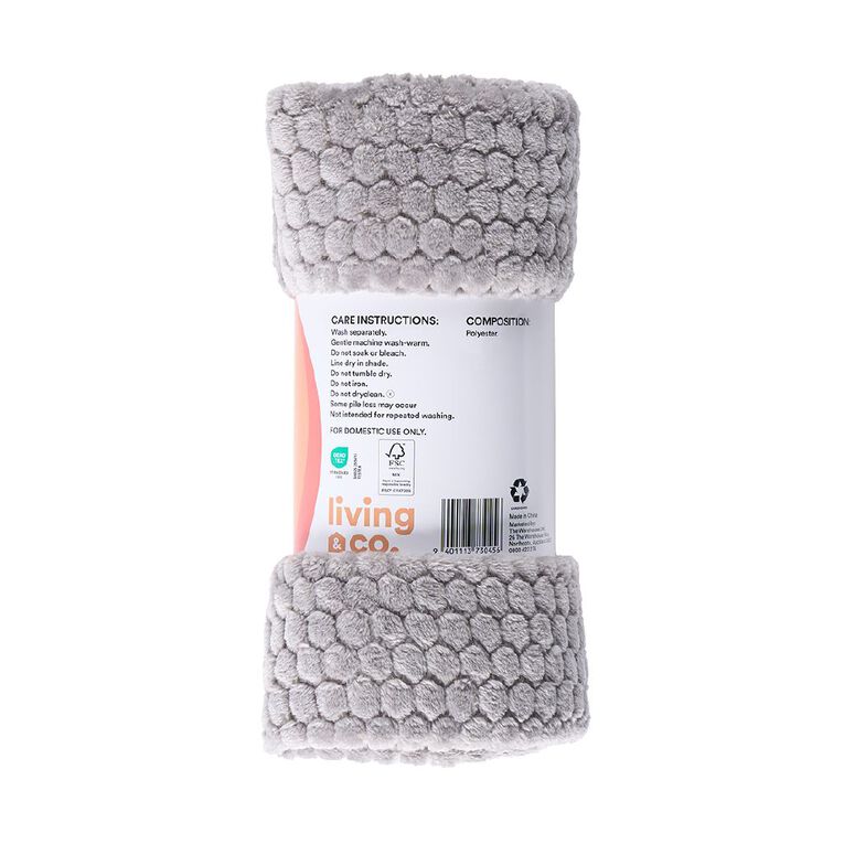 Living & Co Throw Honeycomb Pink Light 127cm x 152cm, , hi-res