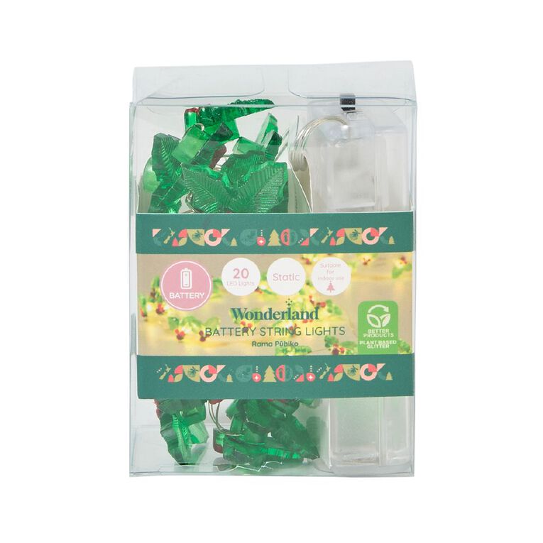 Wonderland Novelty Battery String Lights Warm White 20 LED Assorted, , hi-res
