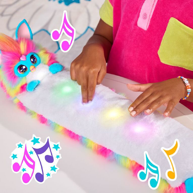 Furby Interactive Plush DJ Rainbow, , hi-res