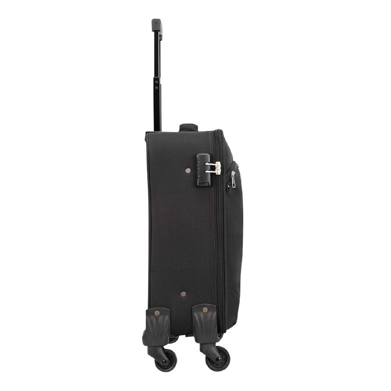 Wander 55cm Soft Carry On Suitcase 4 Wheel Black, , hi-res