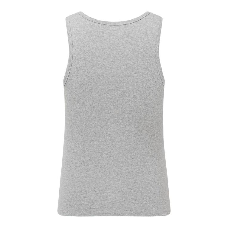 H&H Men's Singlet 2 Pack, Grey Marle, hi-res
