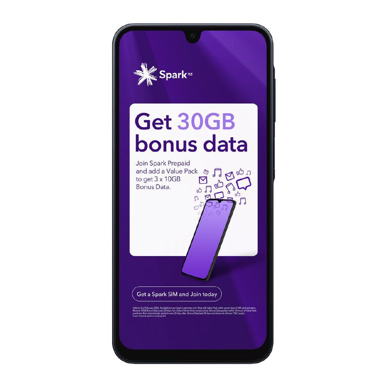 Samsung Galaxy A16 4G with Spark SIM Black, , hi-res