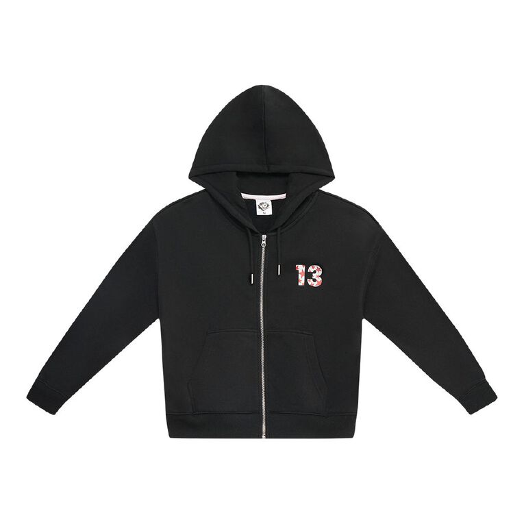 Young Original Oversized Zip Hoodie, Black, hi-res