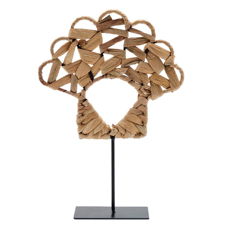 Living & Co Woven Scallop Decor Stand, , hi-res