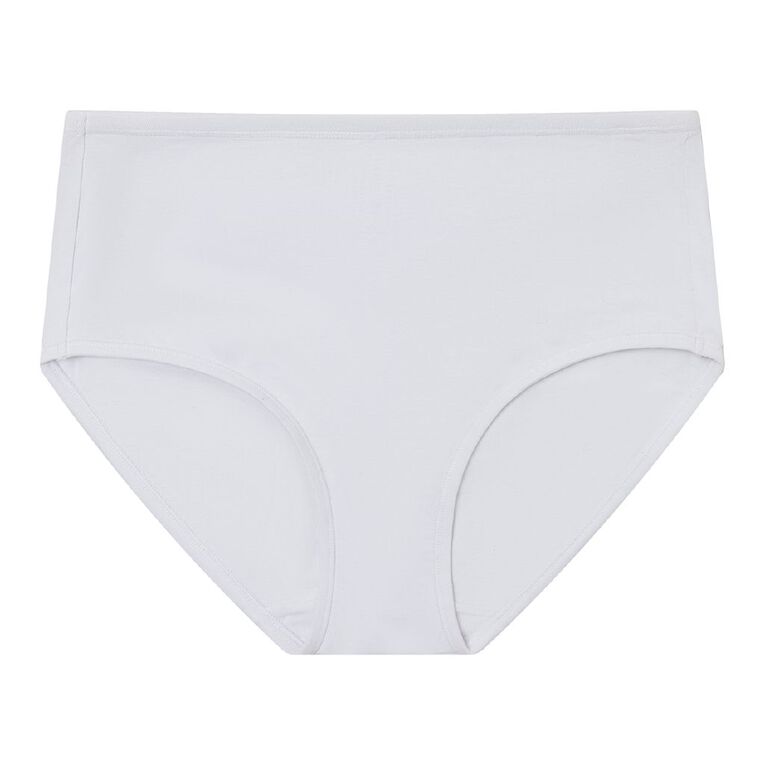 H&H Women's Cotton Comfort Full Briefs, White, hi-res