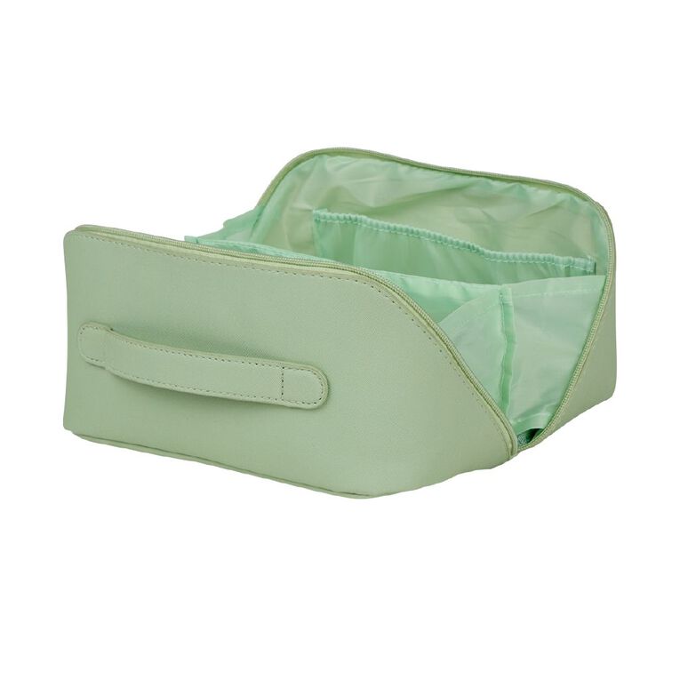 Poppi Zip Open Large Cosmetic Bag Green, , hi-res