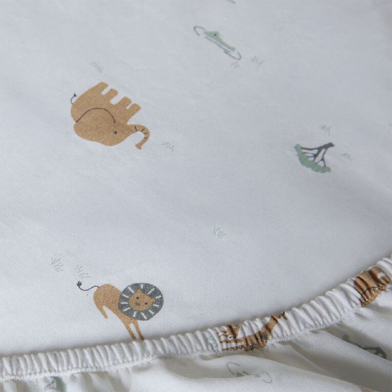 Babywise Cotton Sheet Safari 2 Pack, , hi-res