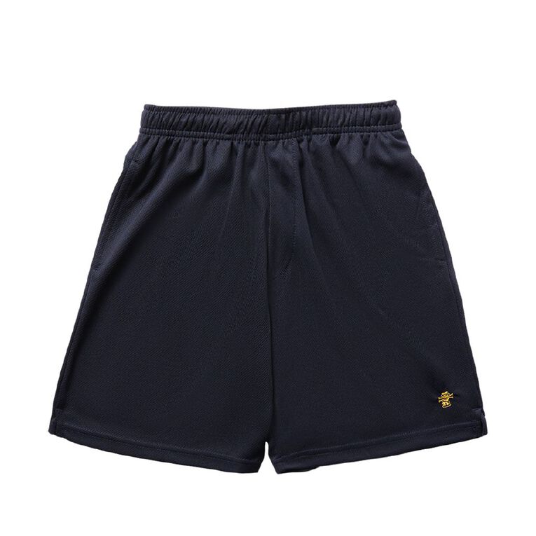 Schooltex Marcellin College PE Short with Embroidery, Navy, hi-res