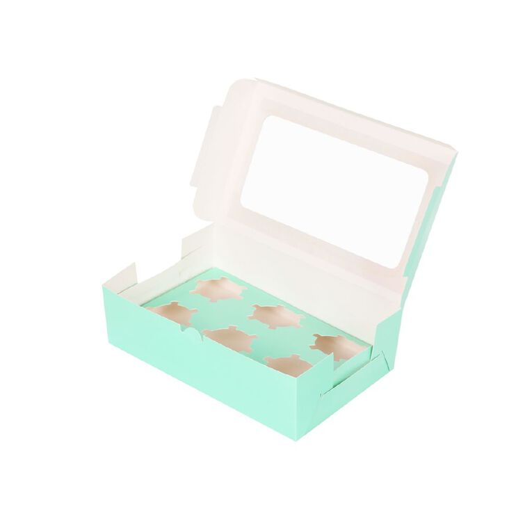 Party Inc Cupcake Box Green, , hi-res