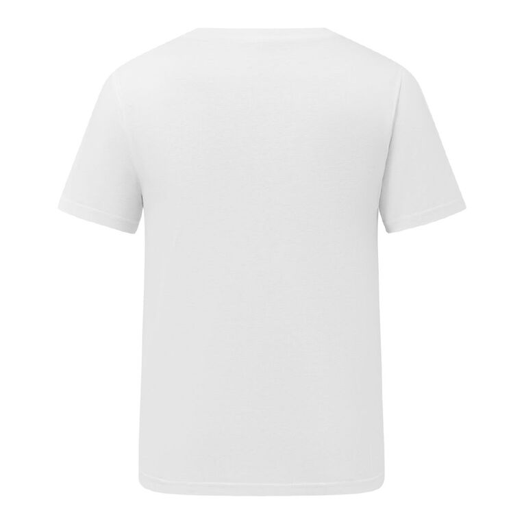 H&H Men's Cotton Crew Neck Tee 2 Pack, White, hi-res