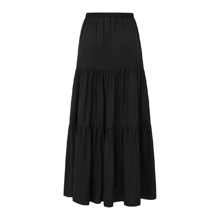 H&H Women's Boho Maxi Skirt, Black, hi-res