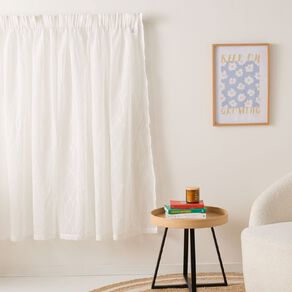 Living & Co Arabesque Voile White 90-180cm Wide/240cm Drop