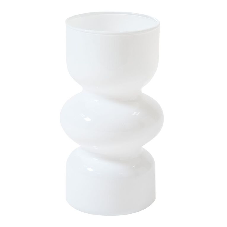 Living & Co Tinted Glass Totem Vase 18cm, , hi-res