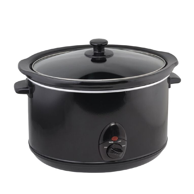Living & Co Slow Cooker 5.5L Black, , hi-res