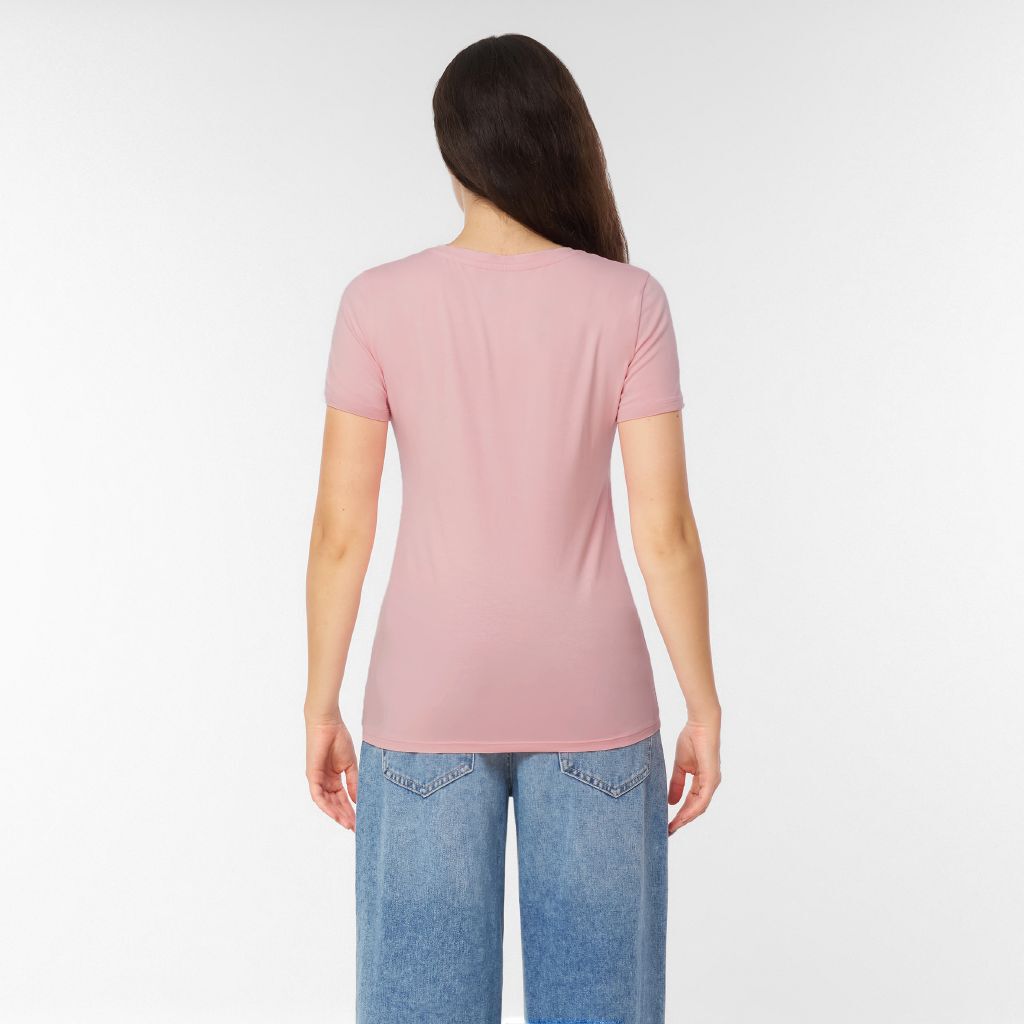 H&H Women's Stretch Scoop Neck Tee Pink Light | The Warehouse