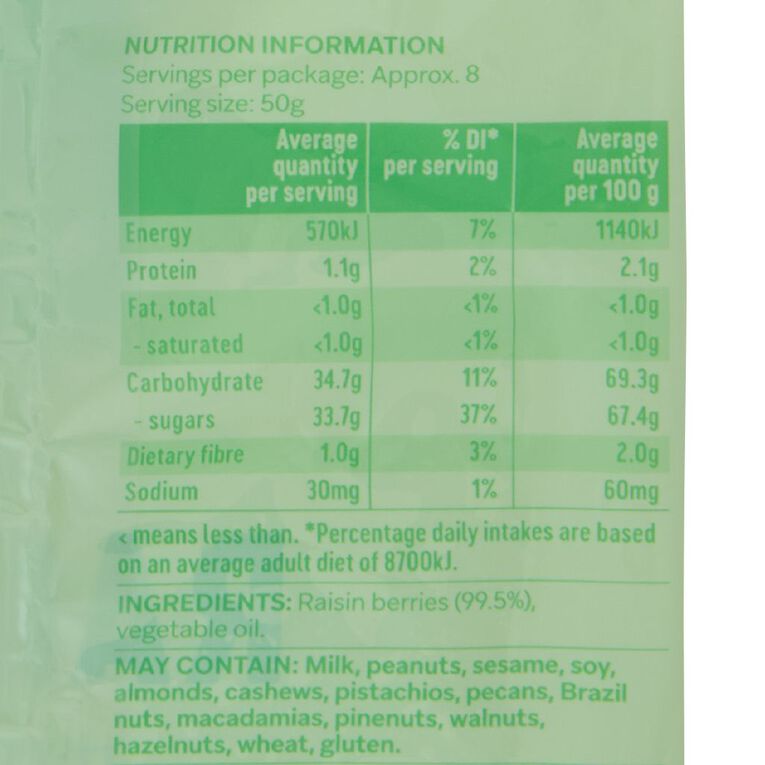 Market Kitchen Dried Raisins 400g, , hi-res