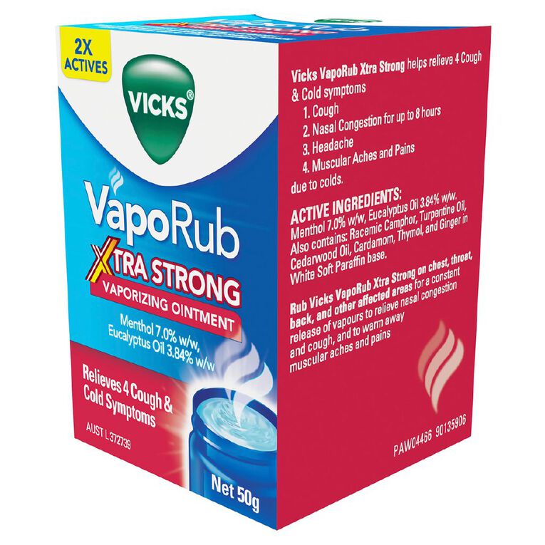 Vicks VapoRub Ointment Decongestant Chest Rub Extra Strong, , hi-res