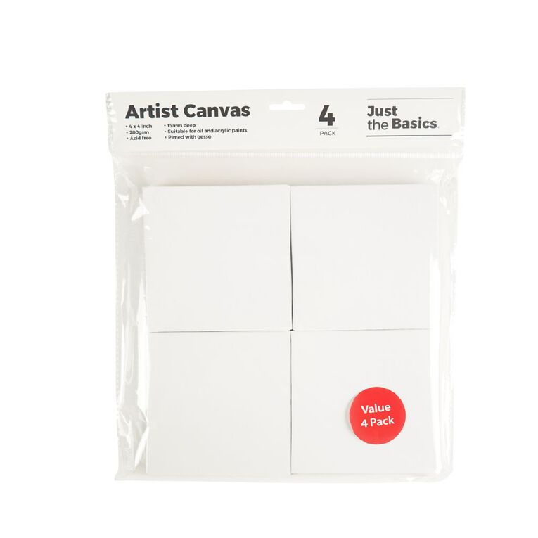 Just the Basics Canvas 4 x 4 inch, , hi-res