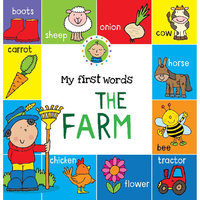 My First Words At The Farm Board Book by Blue Duck Books, , hi-res