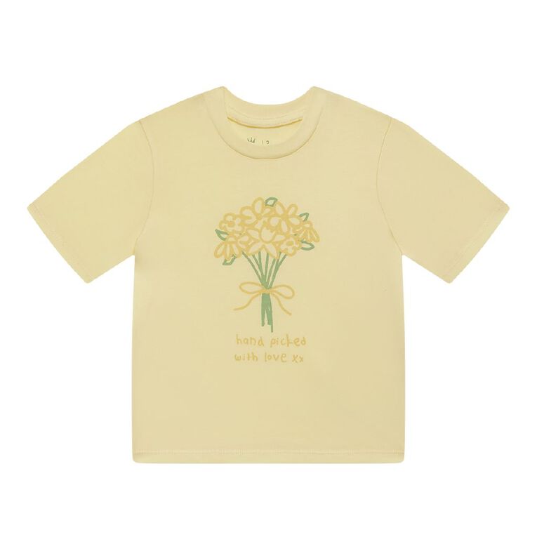 Young Original Preschool Short Sleeve Printed Tee, Yellow Light, hi-res