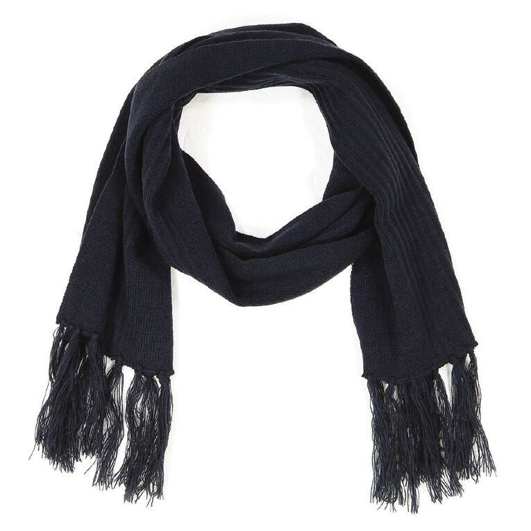 Schooltex Plain Scarf, Navy, hi-res