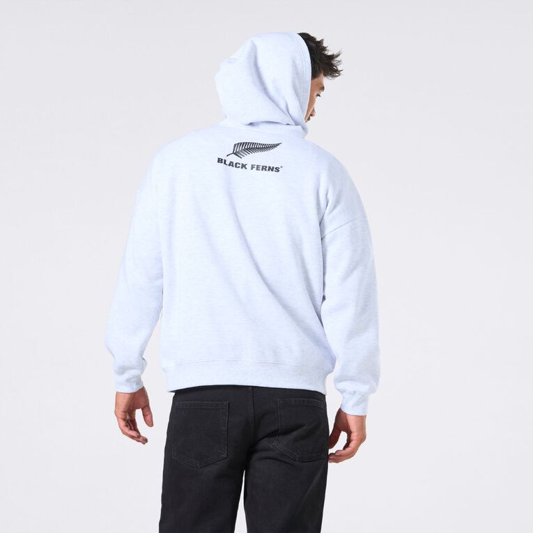 Black Ferns Adults' Oversized Hoodie, Silver, hi-res