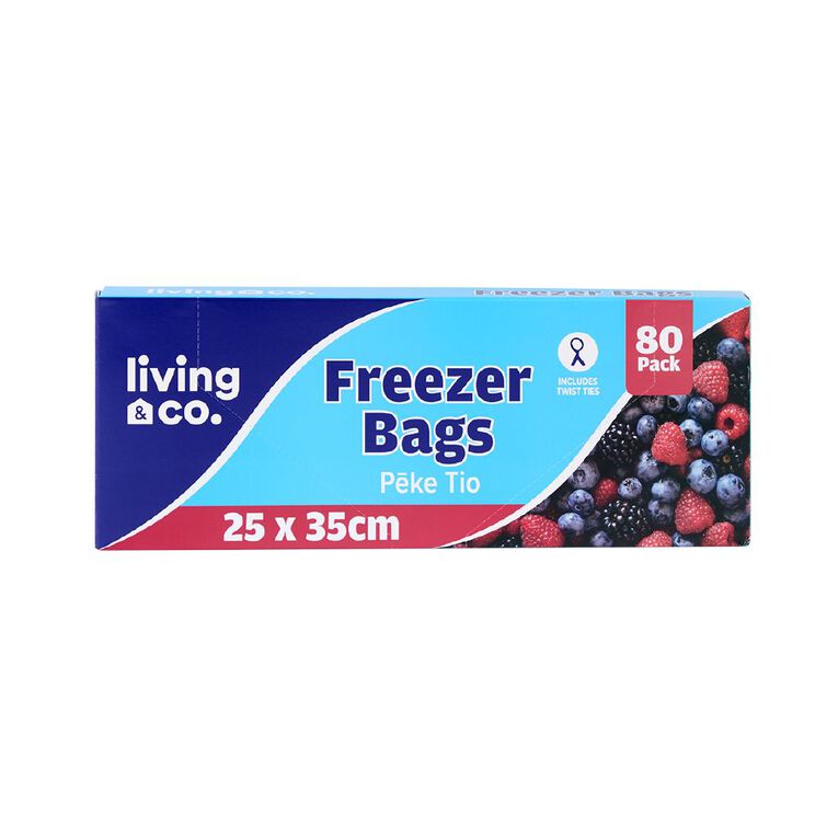 Living & Co Freezer Bags 80 Pack