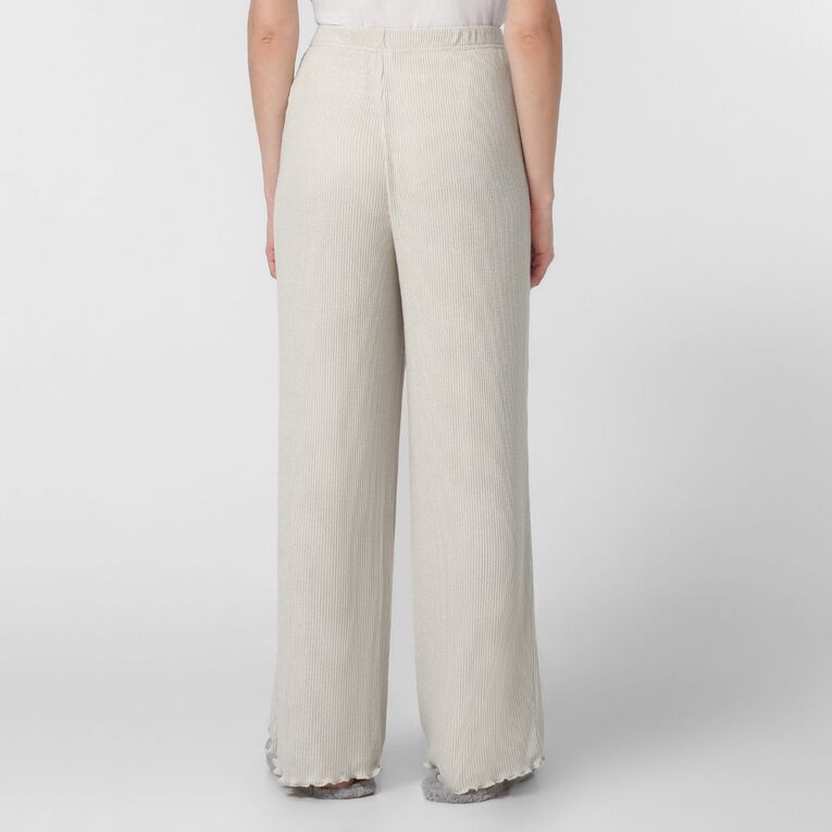 H&H Women's Soft Touch Wideleg Pyjama Pants, Brown Mid, hi-res