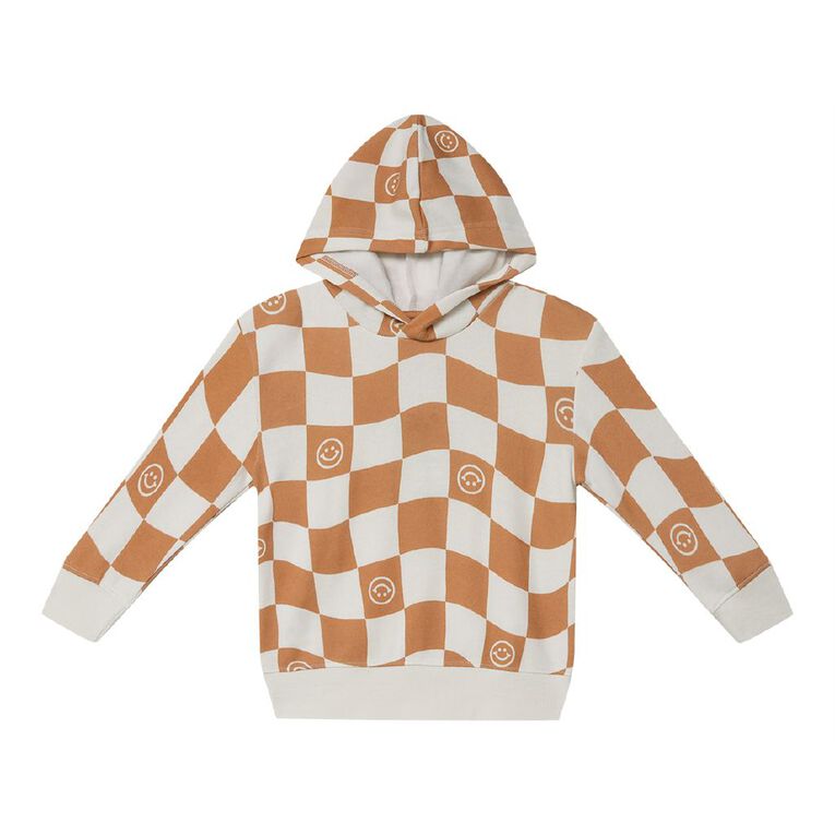 Young Original Toddler Boys' Printed Hoodie, Brown Light, hi-res
