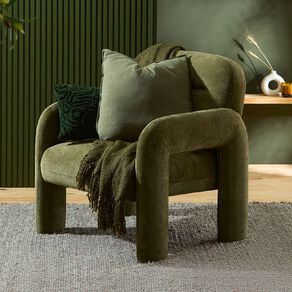 Living & Co Paige Accent Chair Dark Green Dark