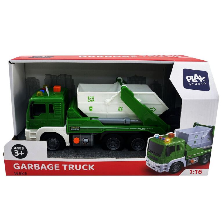 Play Studio Friction Garbage Truck 1:16, , hi-res