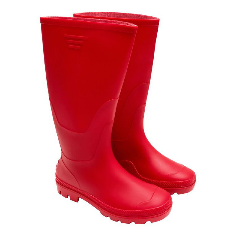 H&H Women's PVC Work Boots, Red, hi-res
